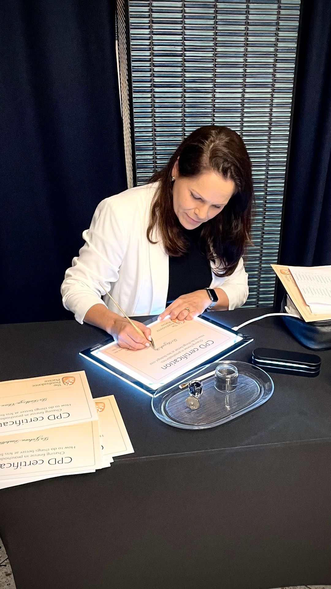 Certificate Calligraphy at Prosthodontist clinical discussion night 2