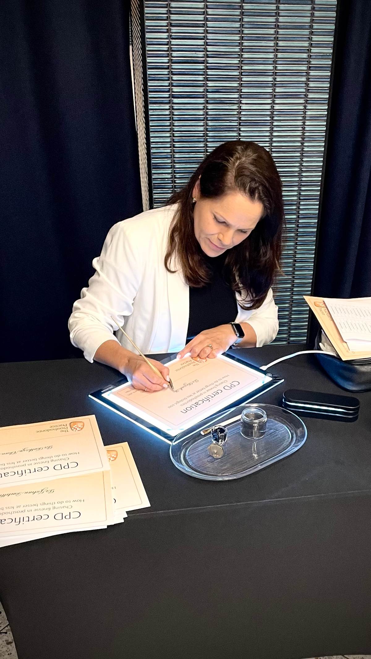 10 Certificate Calligraphy at Prothodontist clinical discussion night2