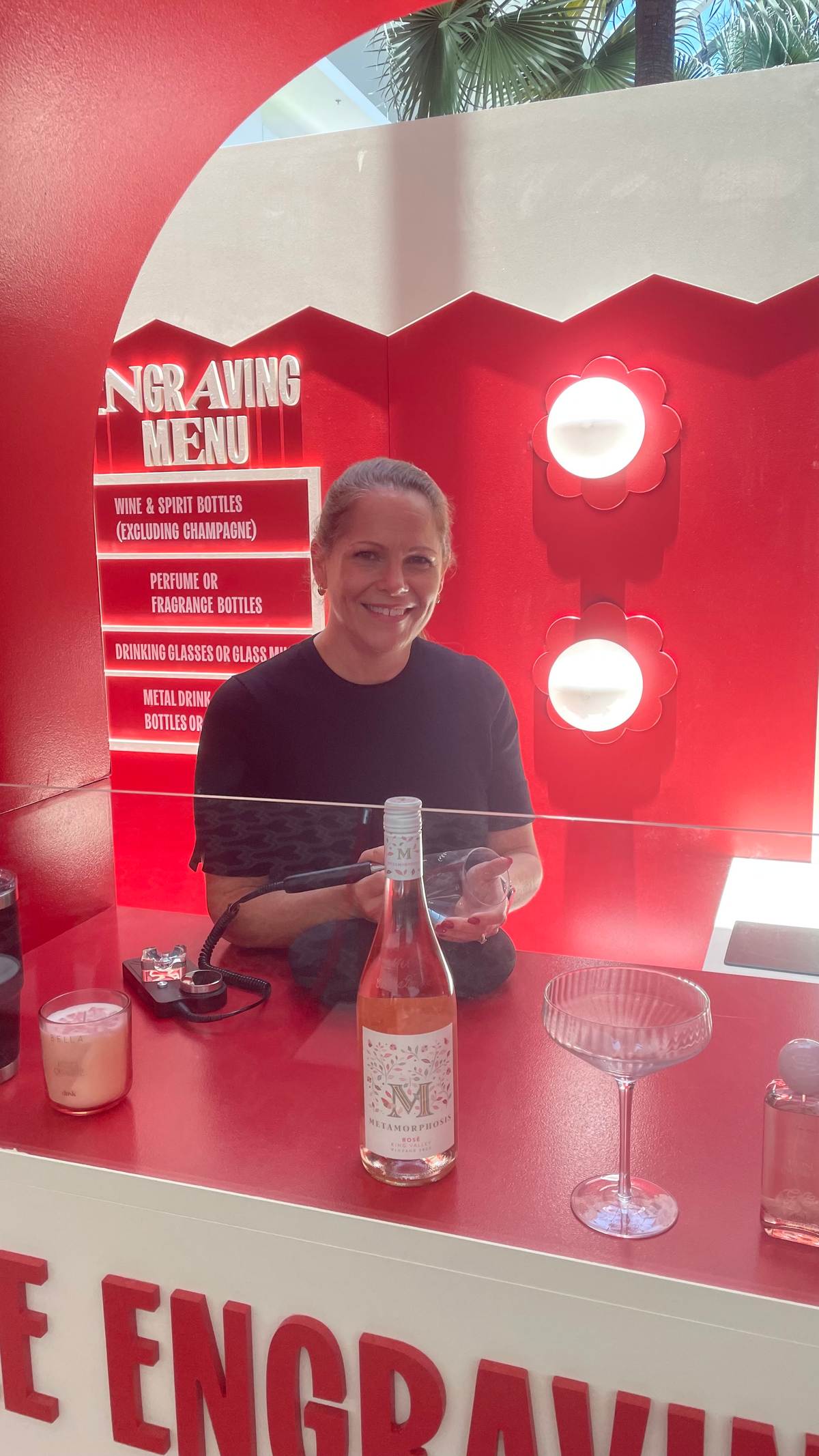 Engraving for Westfield Carindale Christmas booth