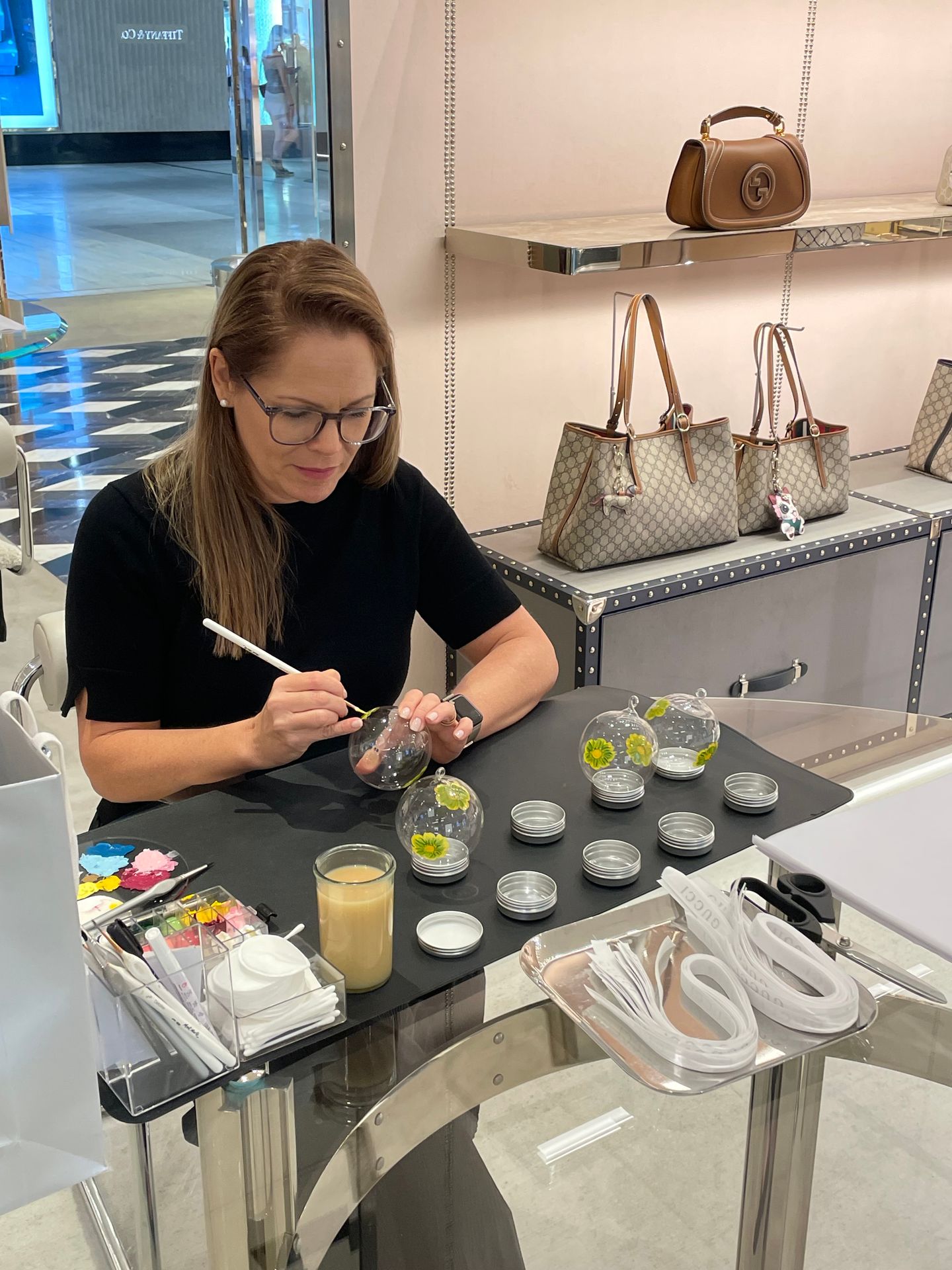 Gucci Bauble painting and personalisation at Pacific Fair Boutique