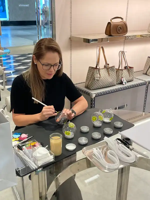 00 Gucci Bauble painting and personlisation at Pacific Fair Boutique