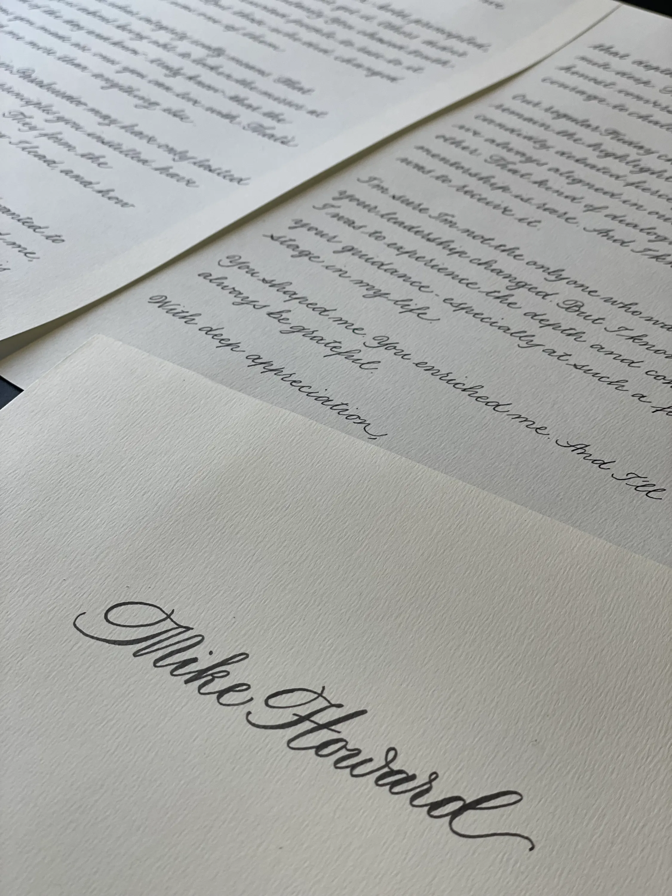 Handwritten letter cursive calligraphy envelope 1