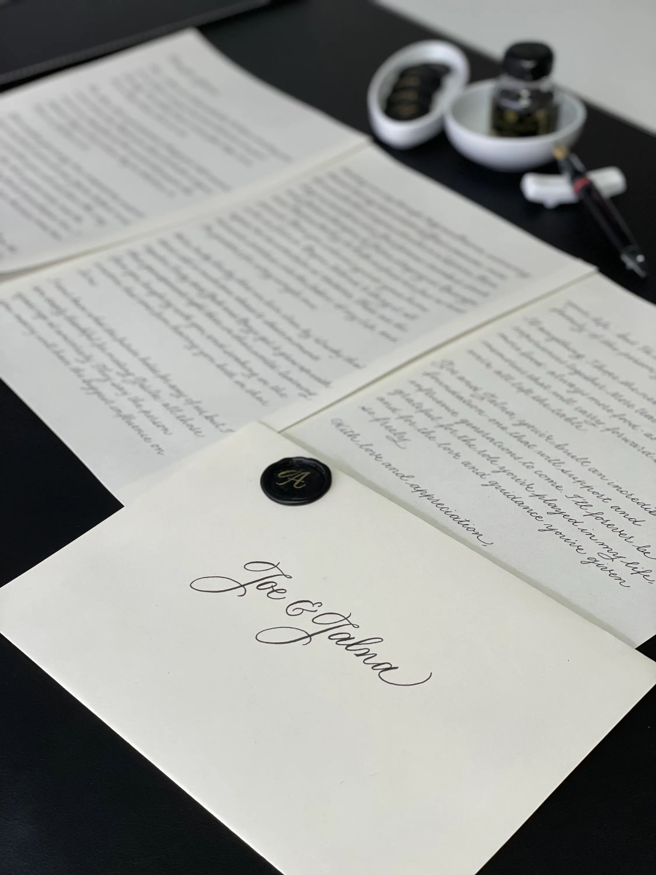 Handwritten letter cursive calligraphy envelope 2