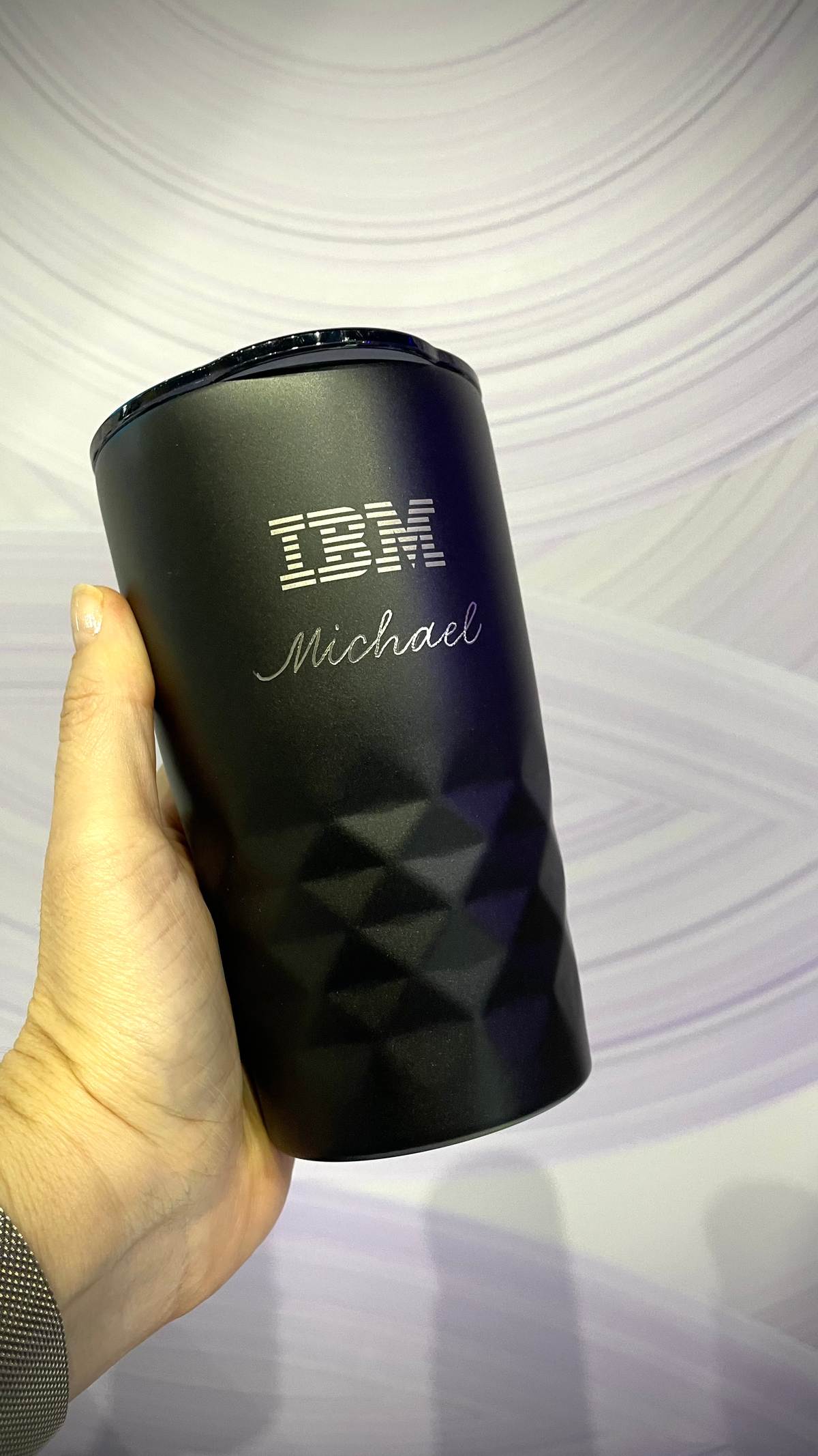 IBM Expo Gartner Symposim Travel mug engraving
