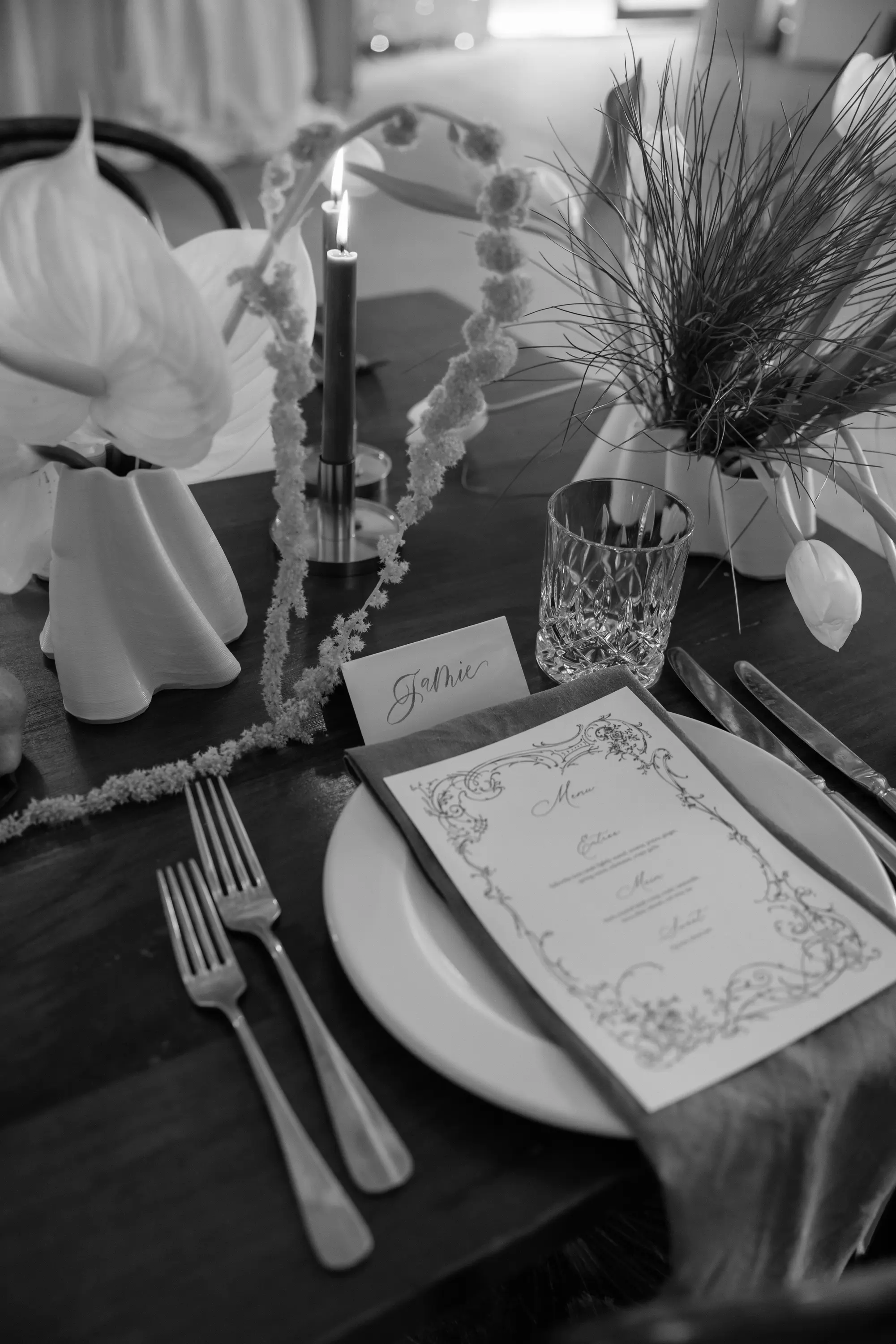Osteria modern calligraphy place card 1