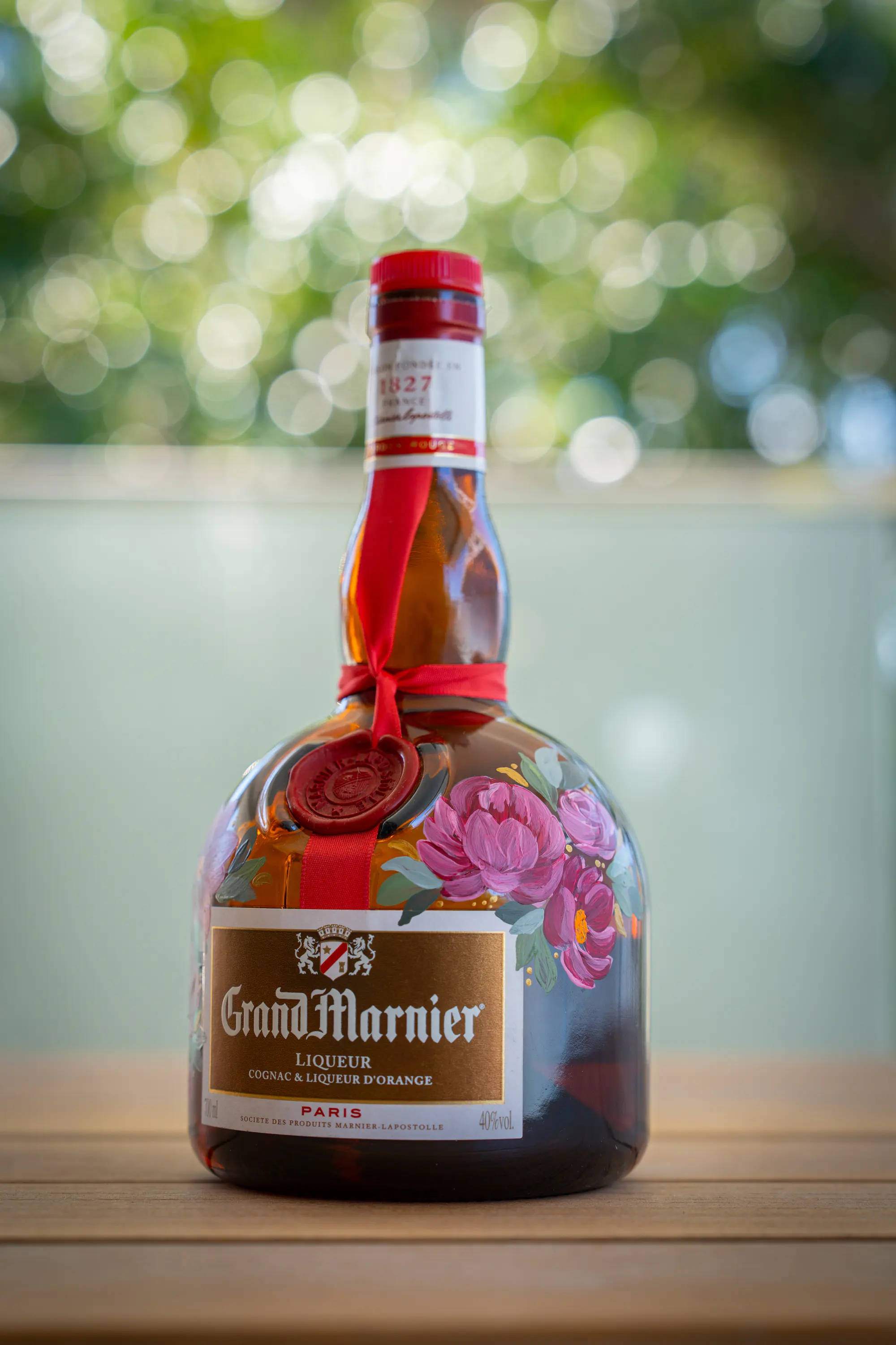 Painted Grand Marnier Bottle
