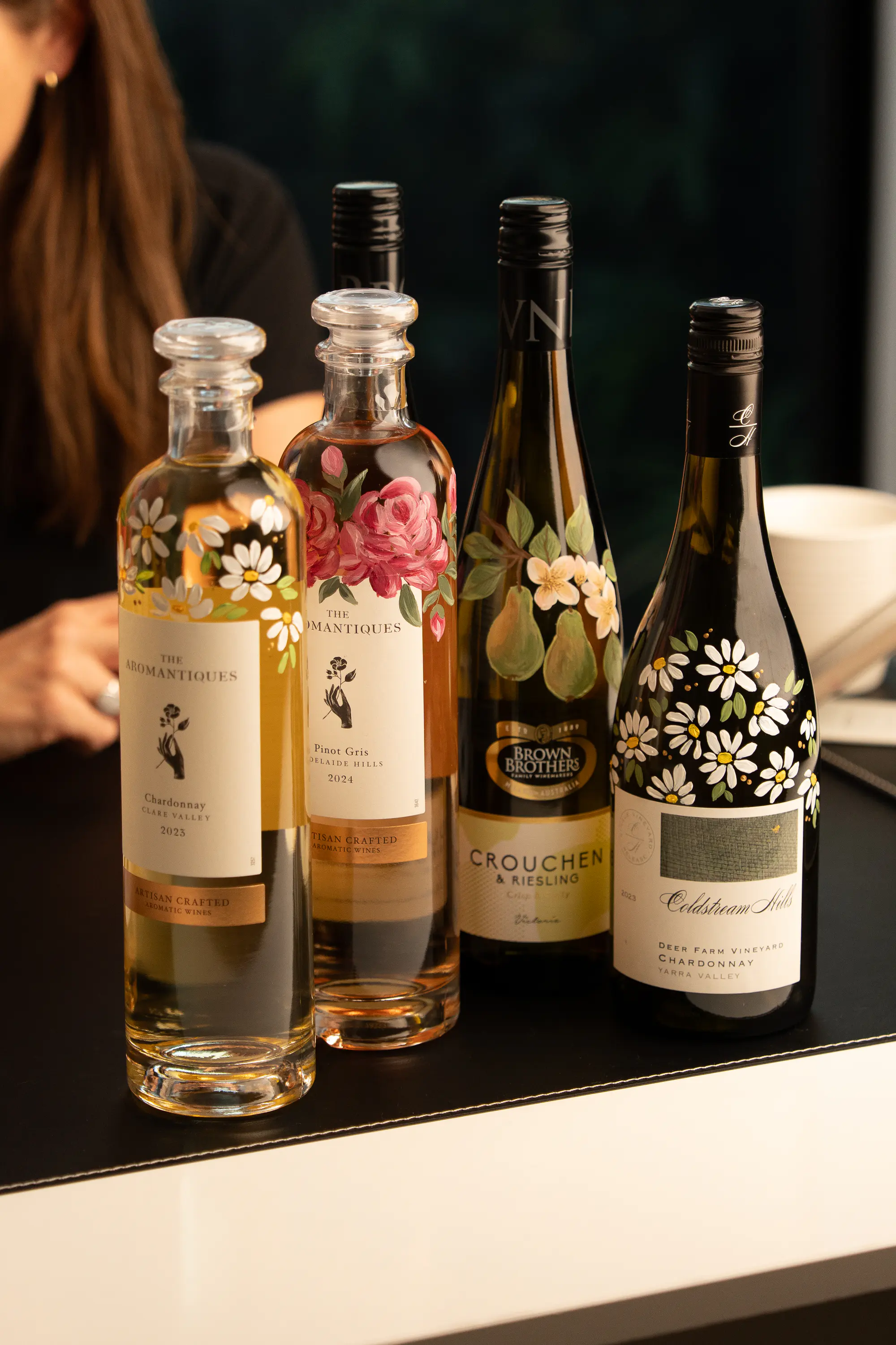 Painted Wine Bottles