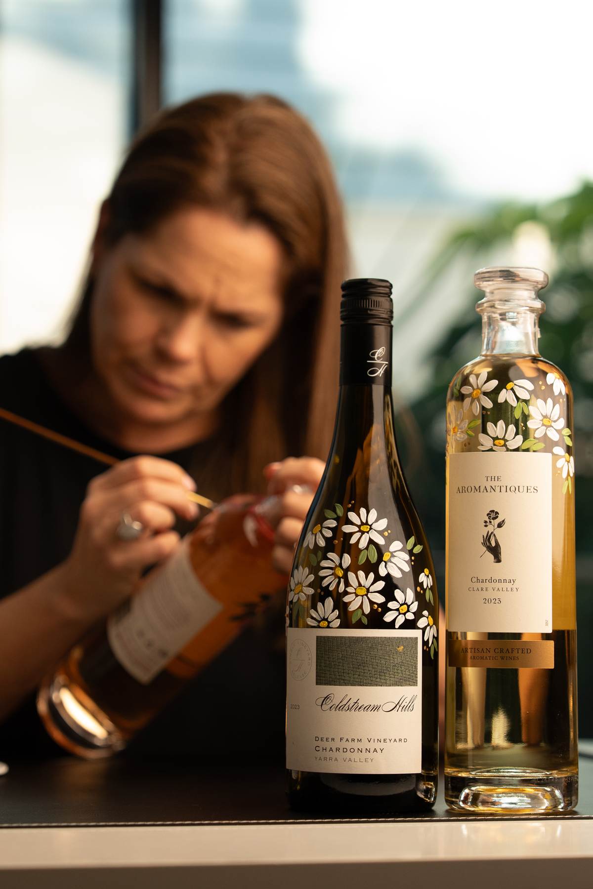 Painted personalised Wine bottle