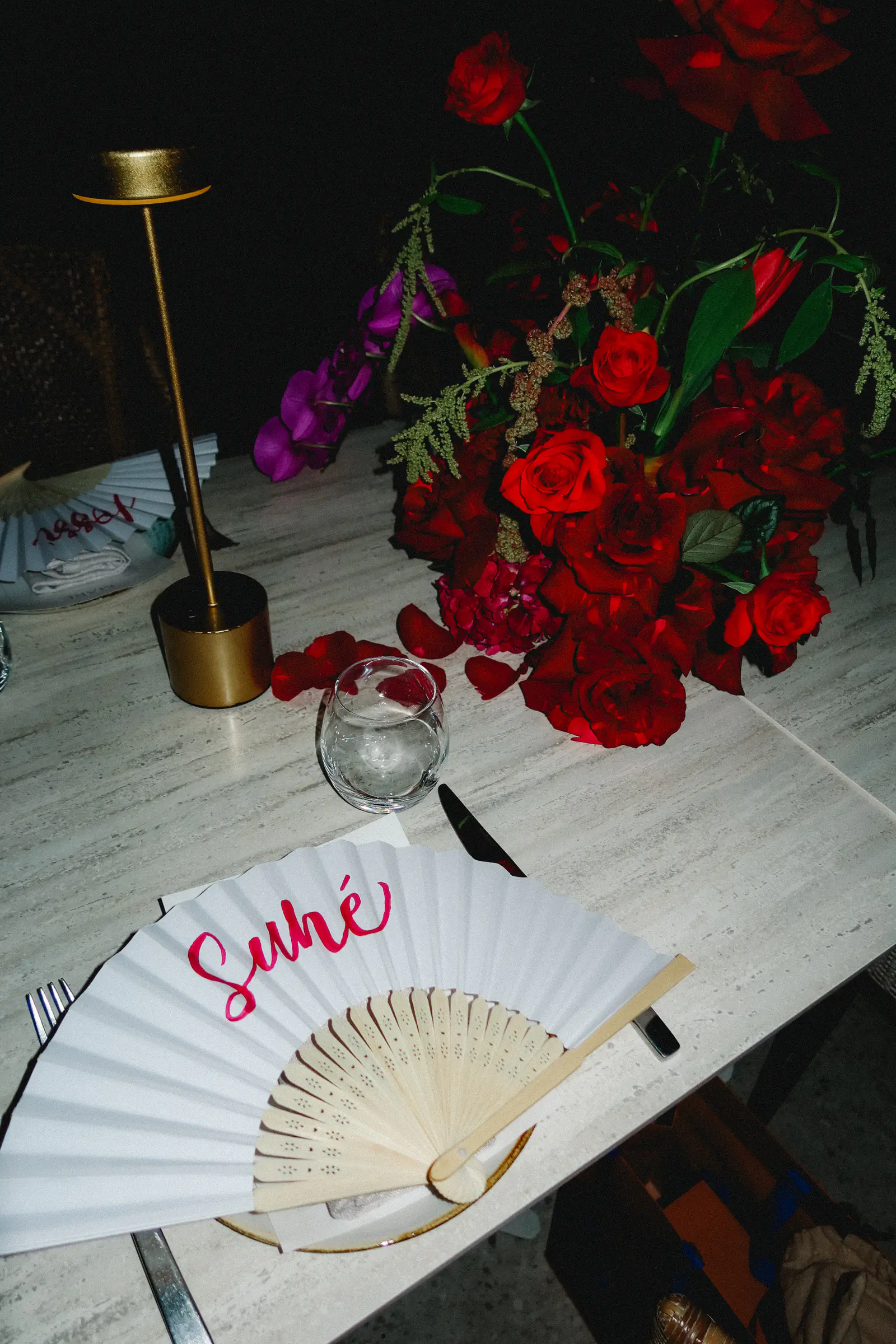 Personalised fans for milestone birthday at La Luna Gold Coast