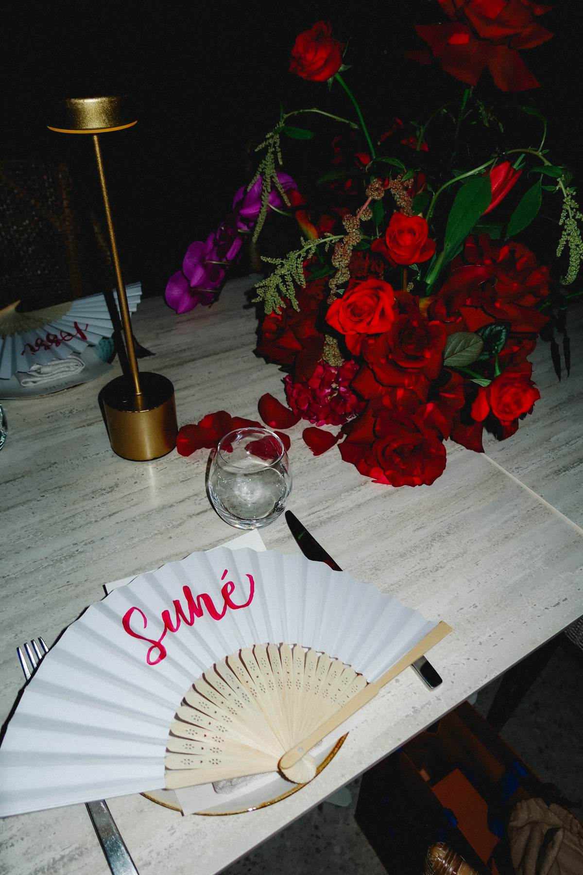 Personlised fans for milestone birthday at La Luna Gold Coast