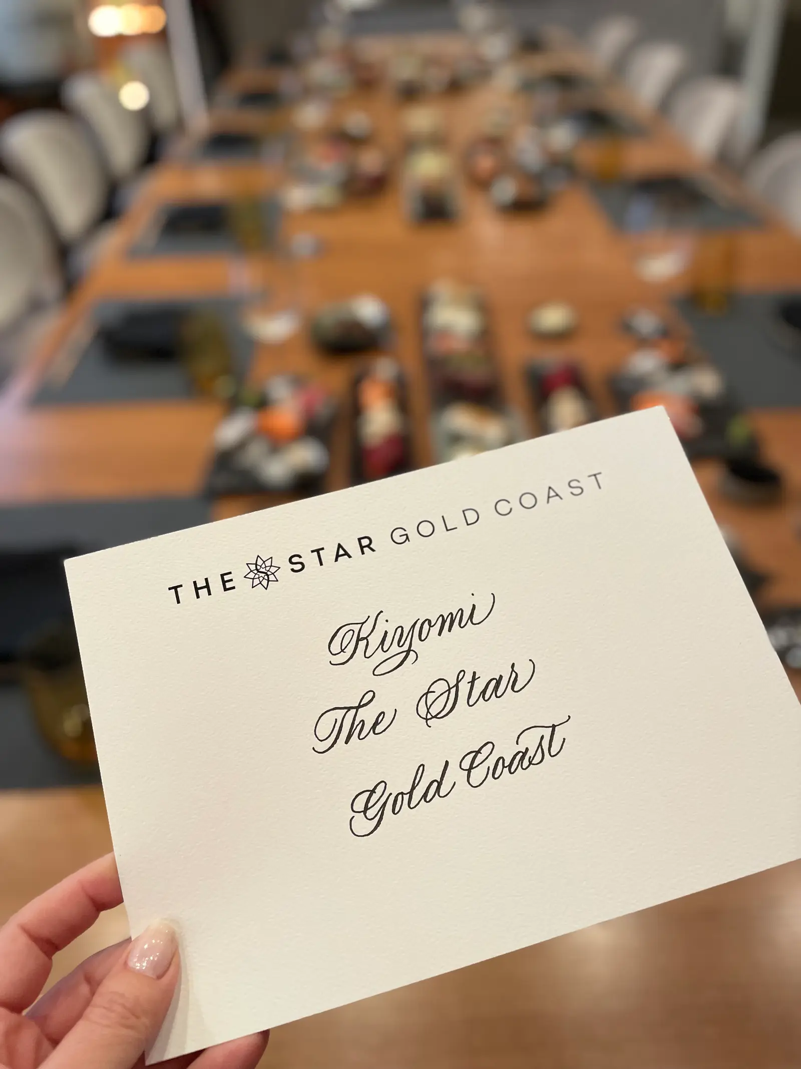 The Star Gold Coast Kiyomi Restaurant calligraphy