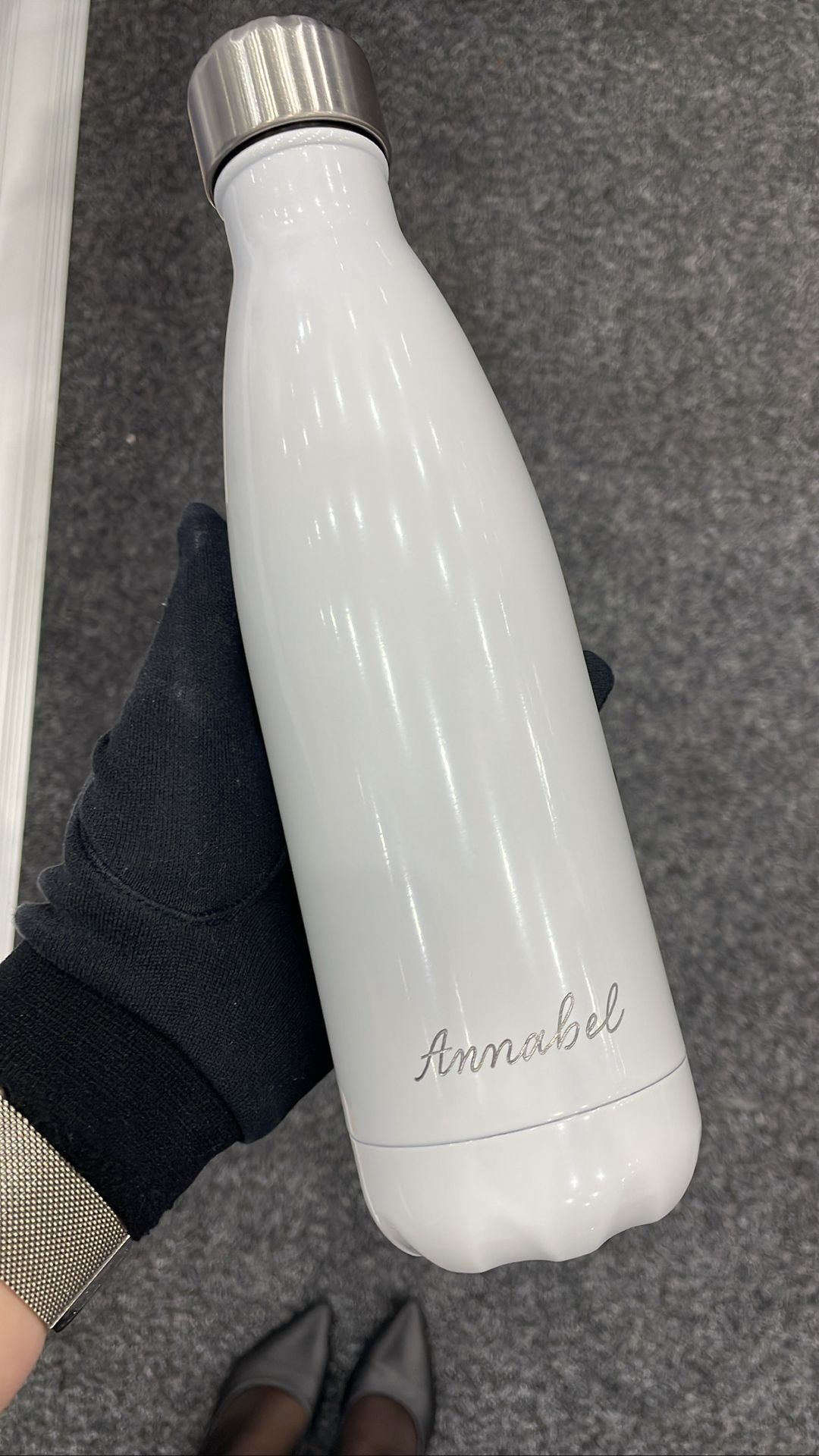 Water bottle engraving for Avant Insurance Expo stand