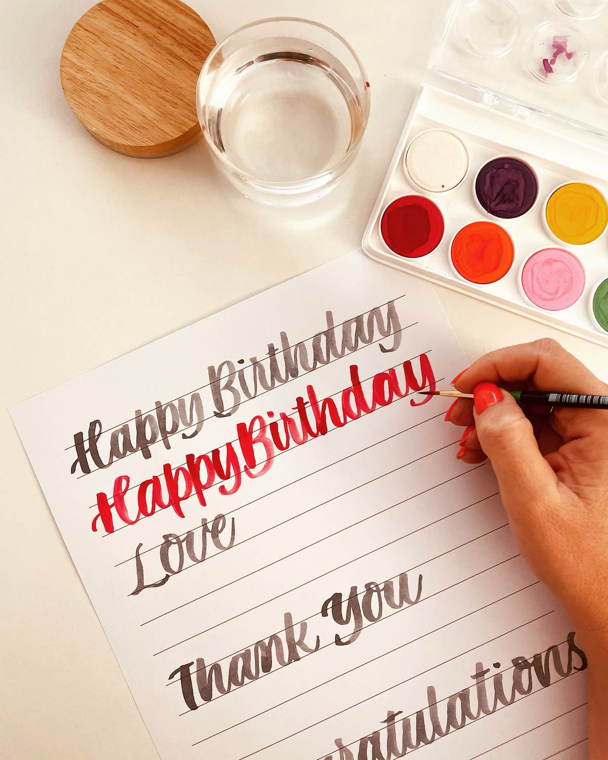 Watercolour calligraphy workshop 2