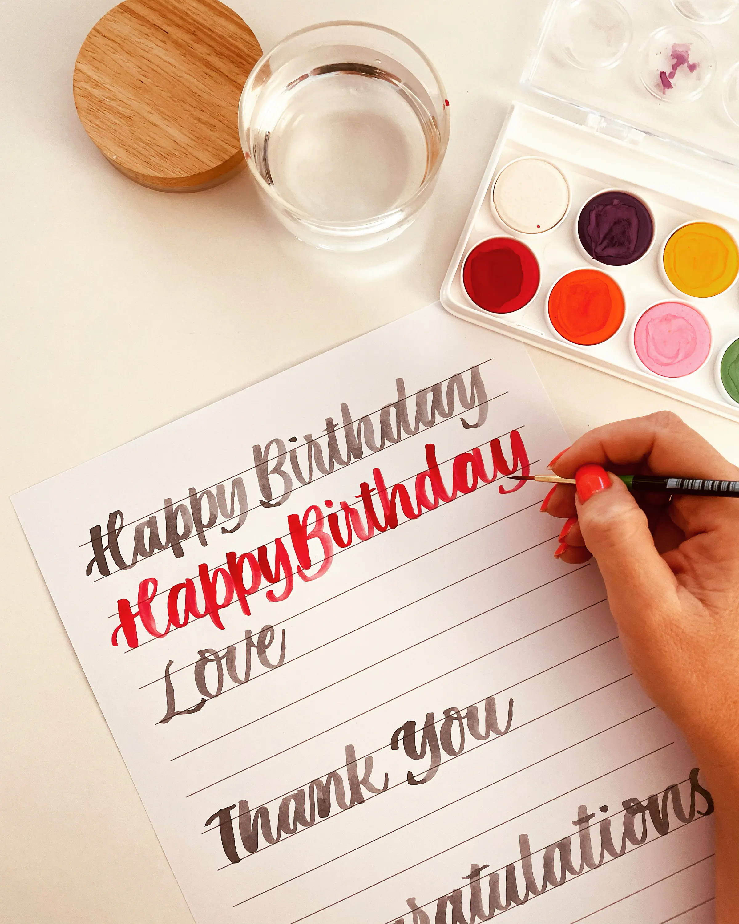 Watercolour calligraphy workshop 2