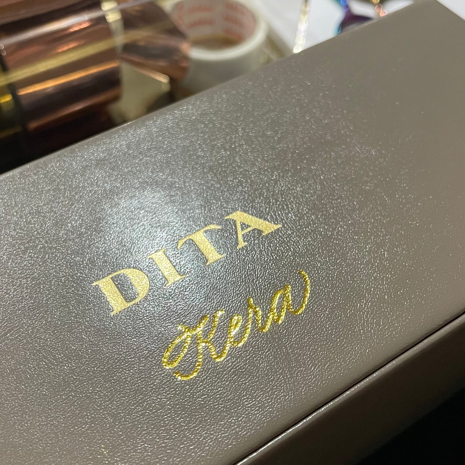 DITA Eyewear Glasses cases hot foiling at Vision Optics West End Brisbane