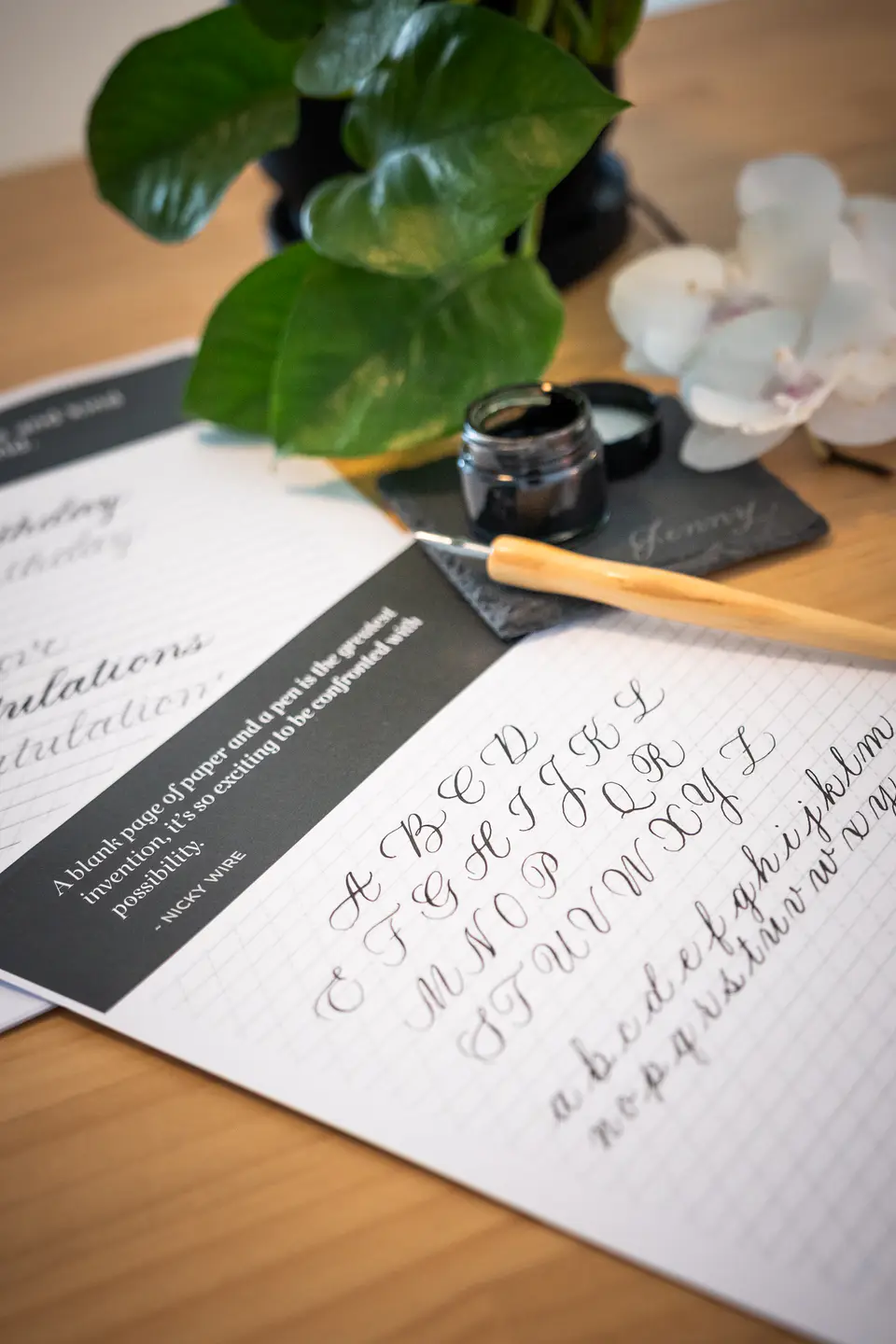 Pointed pen calligraphy workshop