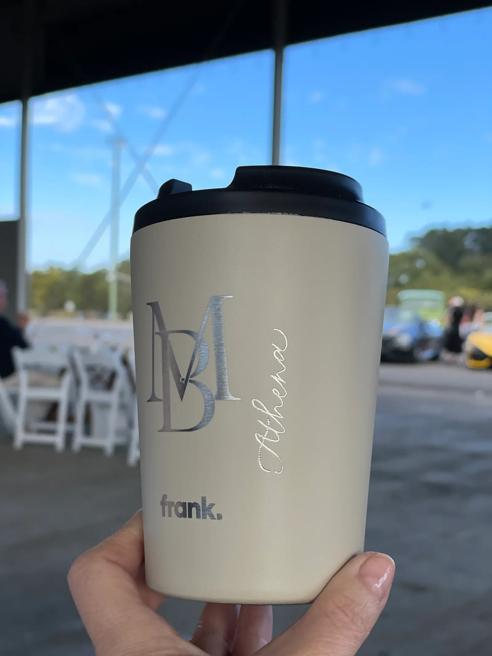 Engraving Fressko keep cups for Frank Developments opening of Brisbane Marina