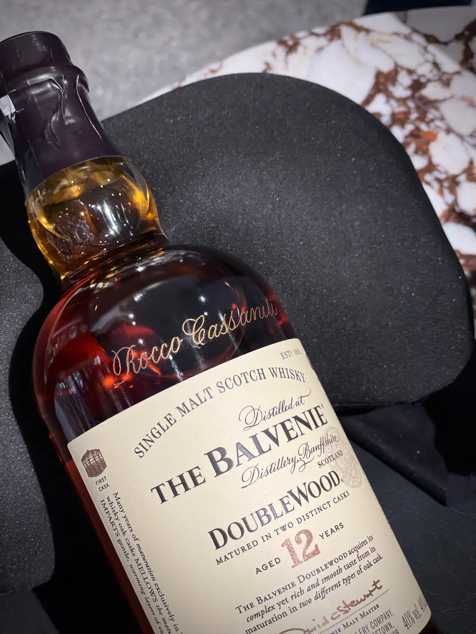 Engraved The Balvenie whisky at Hotel Terminus Bottle Shop Brisbane