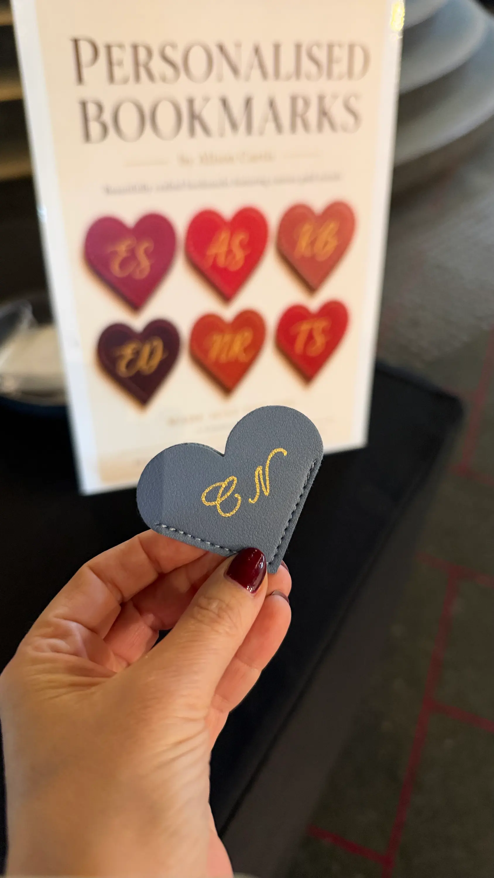 Event Cinemas Pacific Fair, Chicks at the Flicks, Verity screening. Personalised heart shaped bookmarks